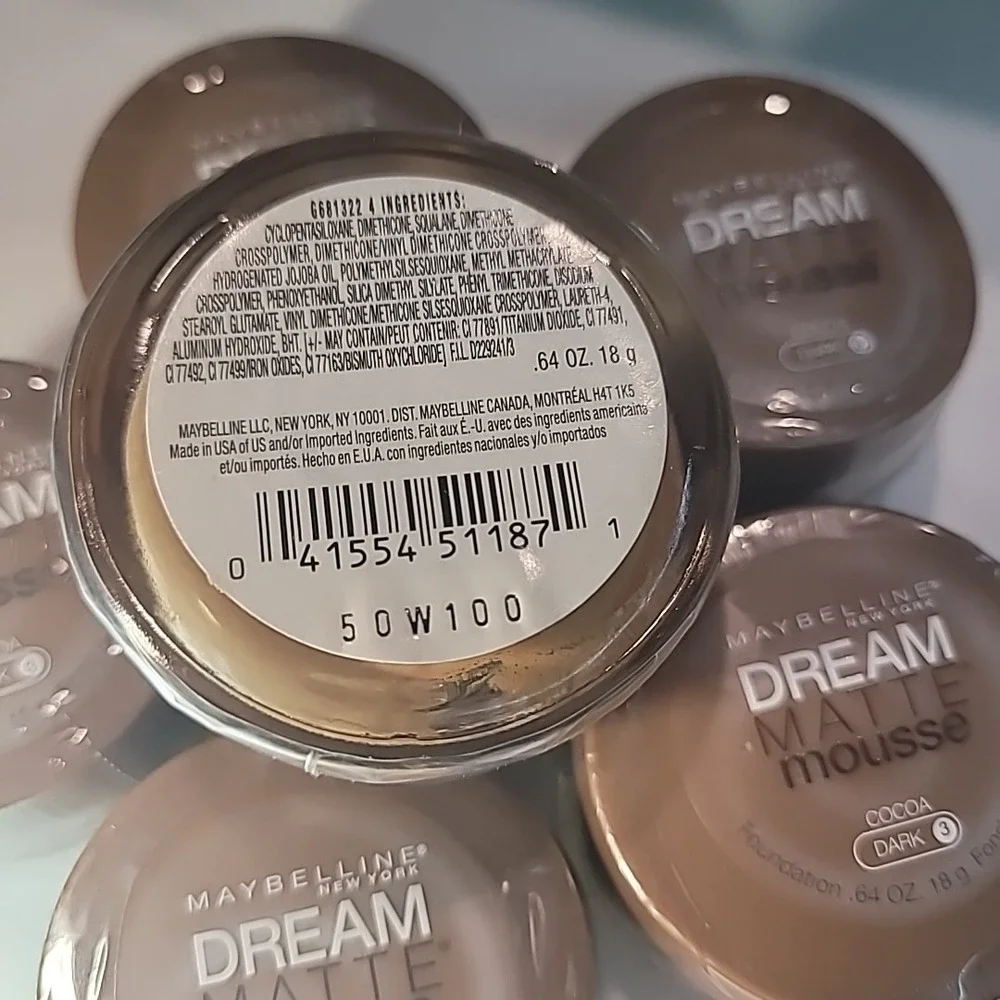 Maybelline Dream Matte Mousse Foundation COCOA Dark‎ 3 .64oz NEW SEALED
